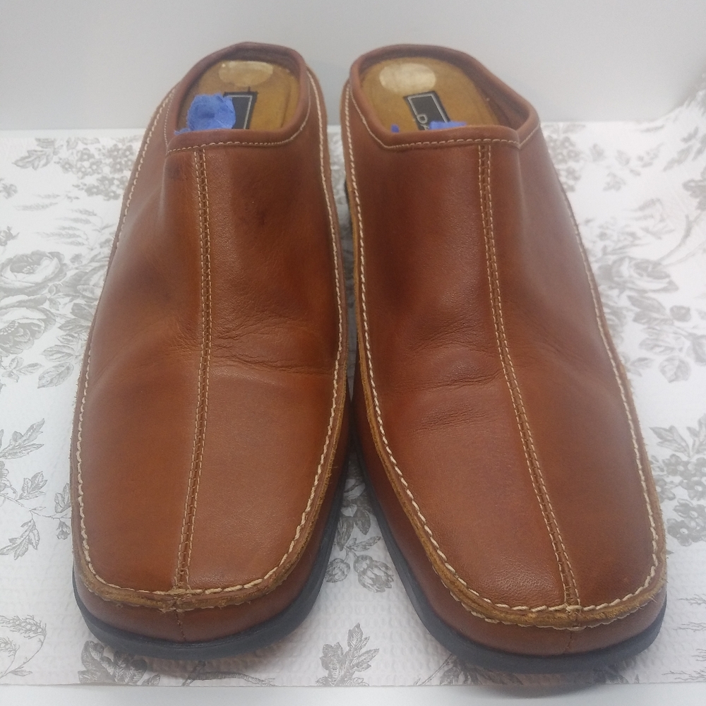 DANELLE Wedge Leather Loafers Size:10